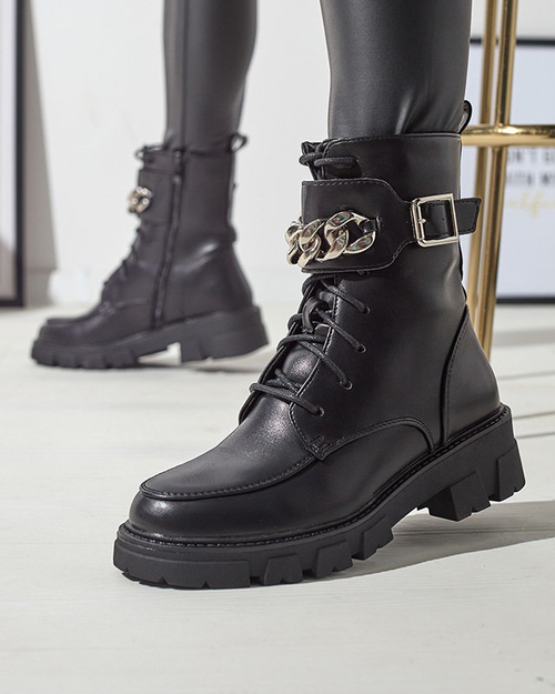 OUTLET Утеплені чорні жіночі черевики-баггі Effpi- Footwear