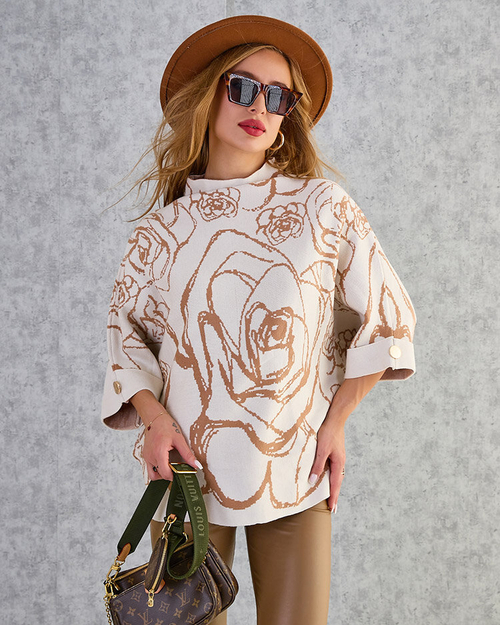 Жіночий светр з тонким принтом Royalfashion