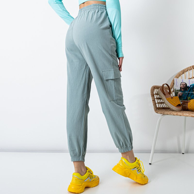 Mátové dámské nákladní kalhoty PLUS SIZE - Oblečení