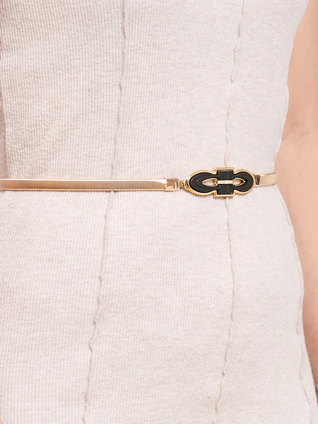 Dámský zlatý kovový pásek Callista – elegance v italském stylu