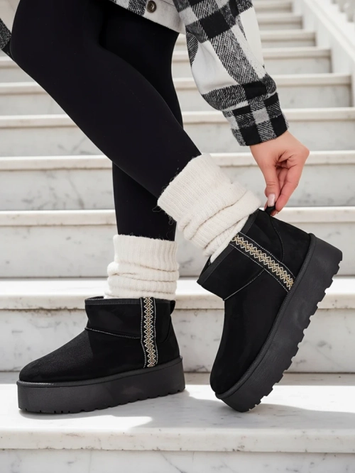 Рояльфэшн Короткі жіночі сніжні чоботи а'ля Халузі