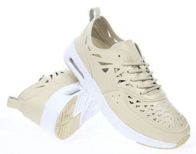 Beżowe, sportowe buty - Obuwie