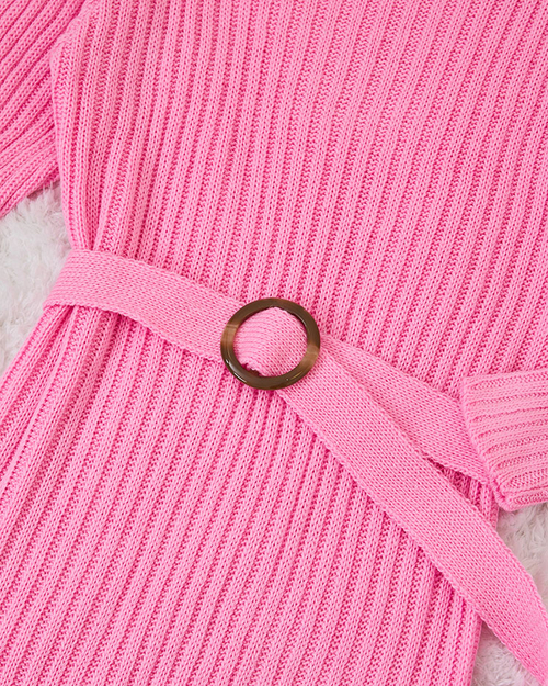 Рожева жіноча сукня-светр Royalfashion