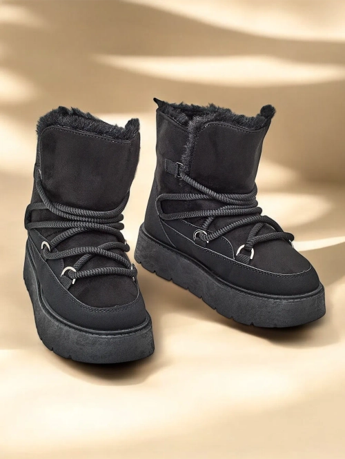 Жіночі зимові чоботи на шнурках Royalfashion Liloz
