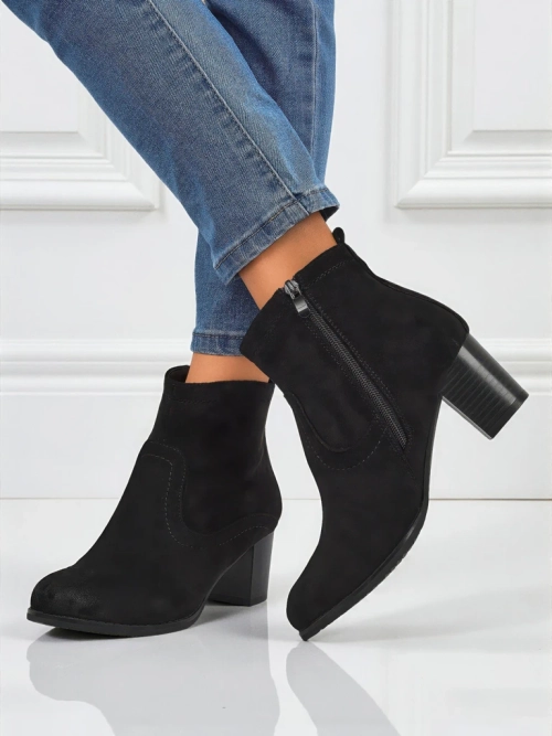 Жіночі ботильйони еко замшеві на підборах Crimson Echo