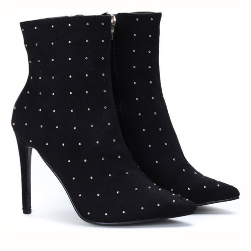 Czarne botki z dżetami Audrey - Obuwie