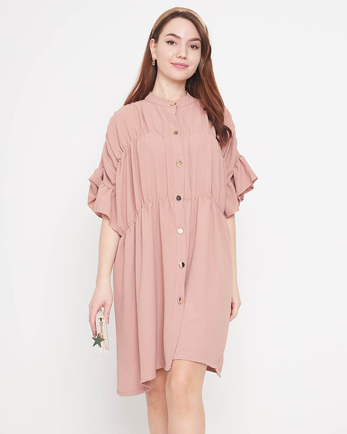 Темно-рожева жіноча сукня довжиною до колін