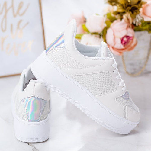 Біле спортивне взуття на платформі Salsa - Взуття 1