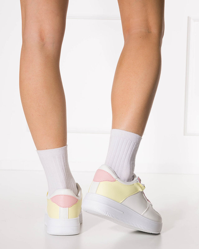 Bílé a žluté sportovní boty pro ženy Sney - Footwear