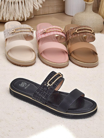 Royalfashion Dámské pantofle na ploché podrážce Mamma