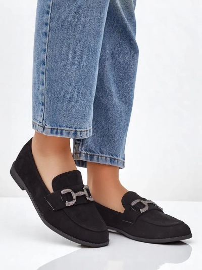 Royalfashion Elegantní dámské loafers se zdobením z chirurgické oceli Zante