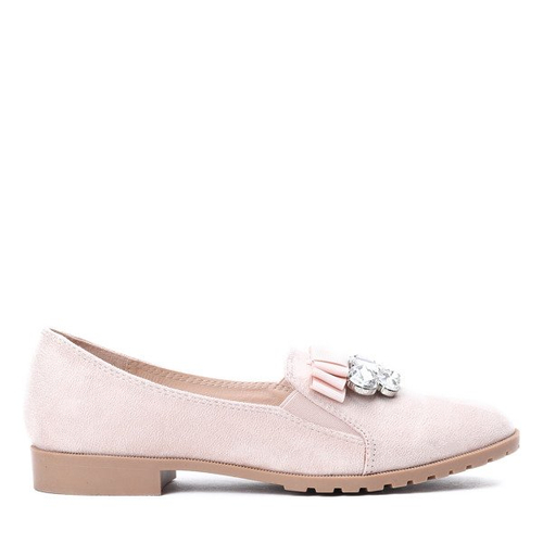 Beżowo-różowe mokasyny Valerie - Obuwie
