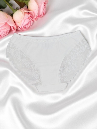 Royalfashion Dámské bavlněné kalhotky s krajkou Pure Lace