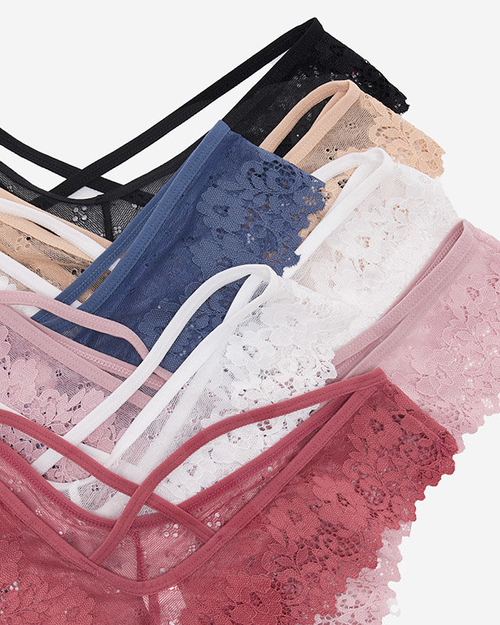 Набір з 8 упаковок мереживних бразильських трусів для жінок - Нижня білизна