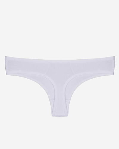 Bílé dámské kalhotky tanga s nápletem - Spodní prádlo