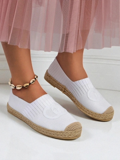 Dámské espadrilky Calista Biancha – bílé ploché z eko semiše, italský styl