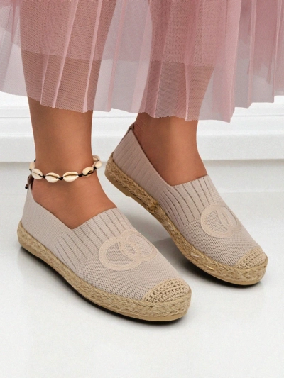 Aurelia Espadrilky Royalfashion Béžové – Plochá nazouvací dámská obuv