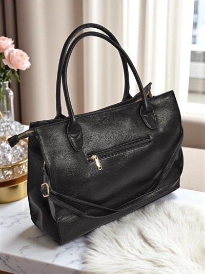Dámská kabelka Aristea Nero černá ekologická kůže 41x31 elegantní