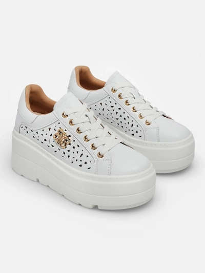 Ажурні спортивні жіночі снікерси зі шкіри натуральної Atelle