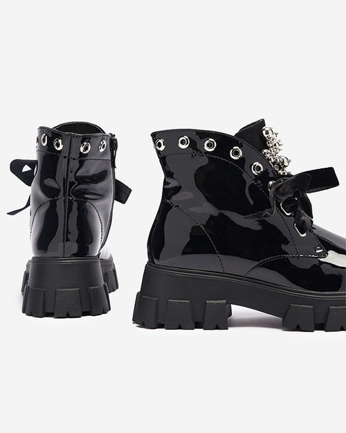 Жіночі чорні лаковані черевики Selpo- Взуття