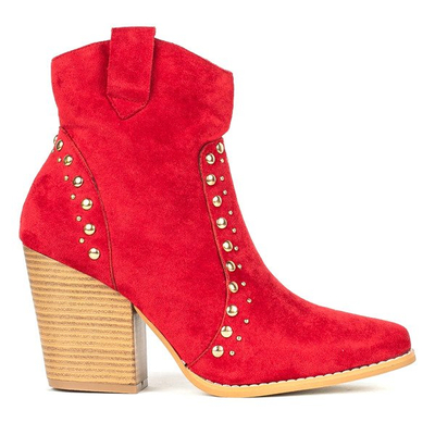 Червоні ковбойські черевики на високій стійці Гана - Взуття