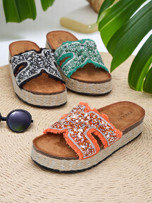 Royalfashion Жіночі сандалі з прикрасами Candy Candy