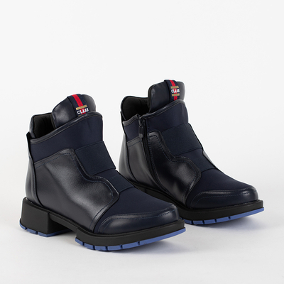 Tmavě modré dámské zateplené boty Iryda - Obuv