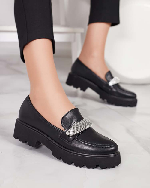 Royalfashion Жіночі мокасини з цирконами Emerne