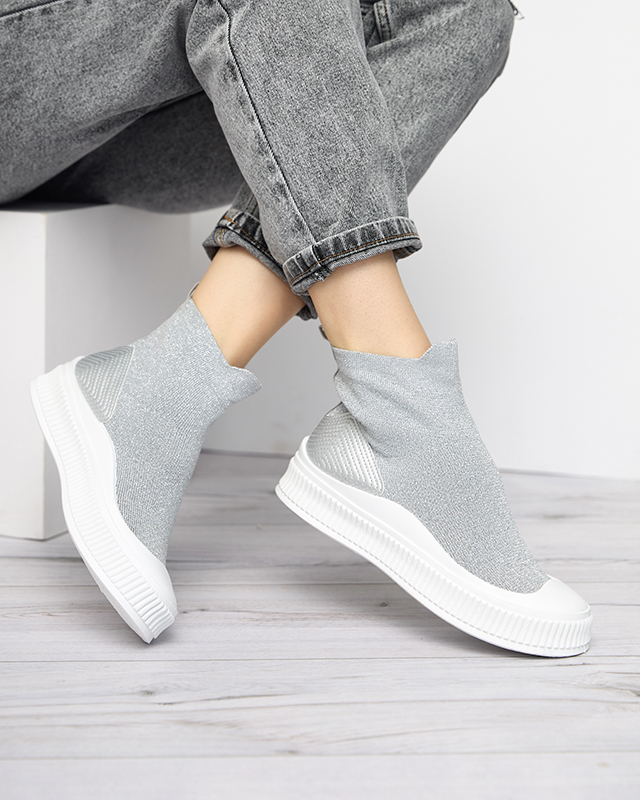 Stříbrné dámské tenisky Bejoko - obuv