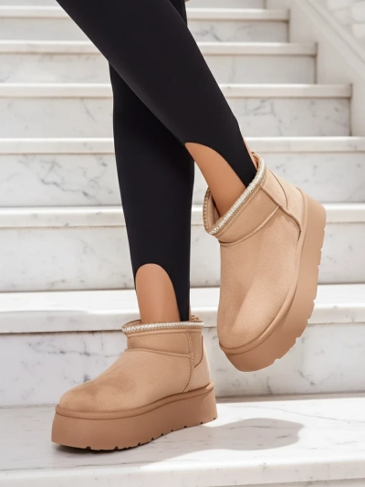 Royalfashion Dámské krátké boty a'la snow boots Xoalla