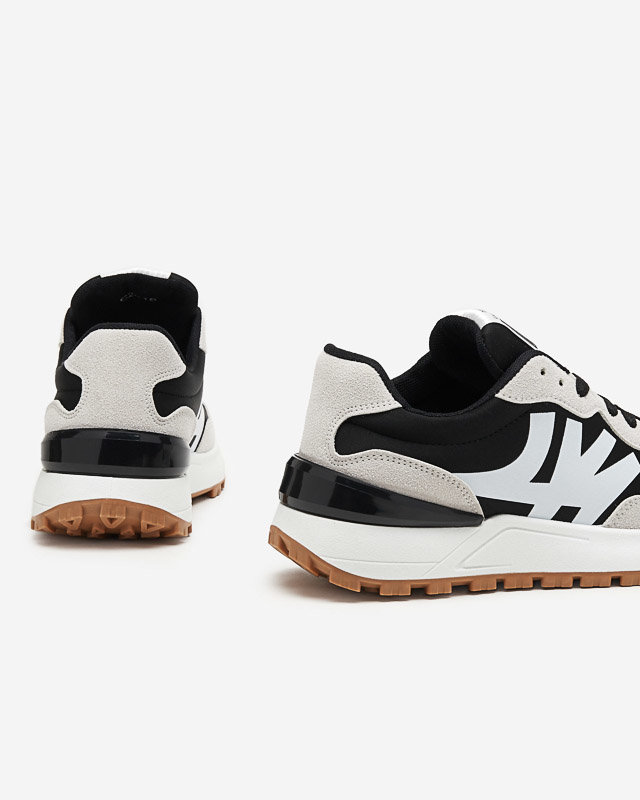 Dámské černé tenisky s šedými vsadkami Narisa - Obuv