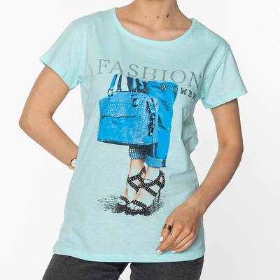 Mint dámské tričko s potiskem FASHION-Clothing