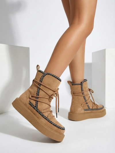 Royalfashion Dámské sněhové boty s tkaničkami Siozi