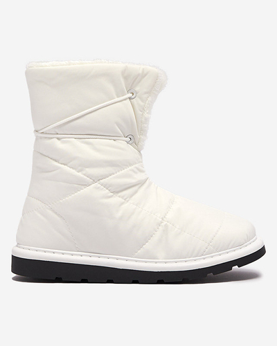 Bílá dámská obuv a'la snow boots Amirfu- Obuv