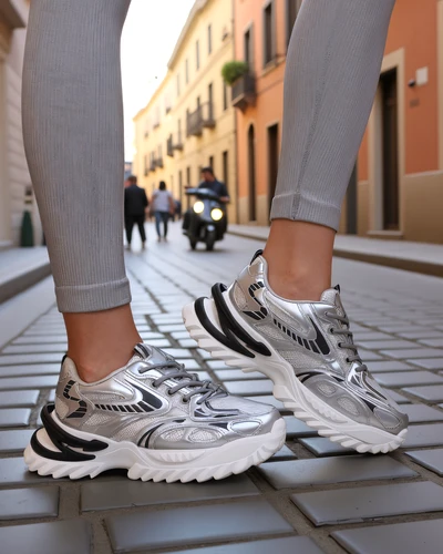 Royalfashion Dámské lakované tenisky Leysi