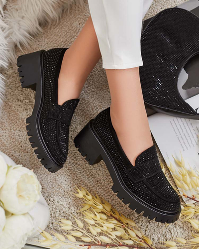 Royalfashion Dámské mokasíny se zirkony Epolls