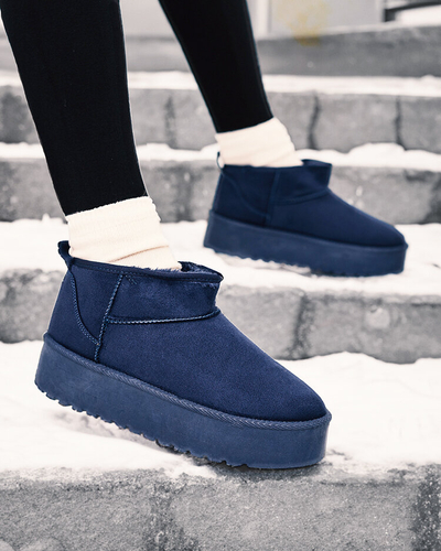 Royalfashion Navy blue krátké dámské boty a'la snow boots Teritsi
