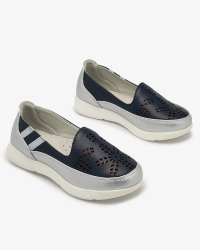 Сліпони сріблясто-блакитні для дівчаток Ewesgi- Footwear