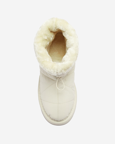 Béžové dámské zateplené boty a'la snow boots Kaliolen - Obuv