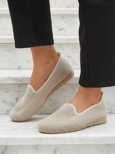 Moda Bella Béžové Dámské Boty na Plochém Podpatku