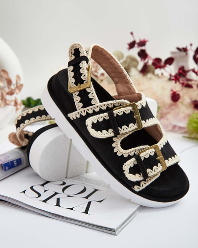 Royalfashion Dámské semišové sandály Lunnay eko