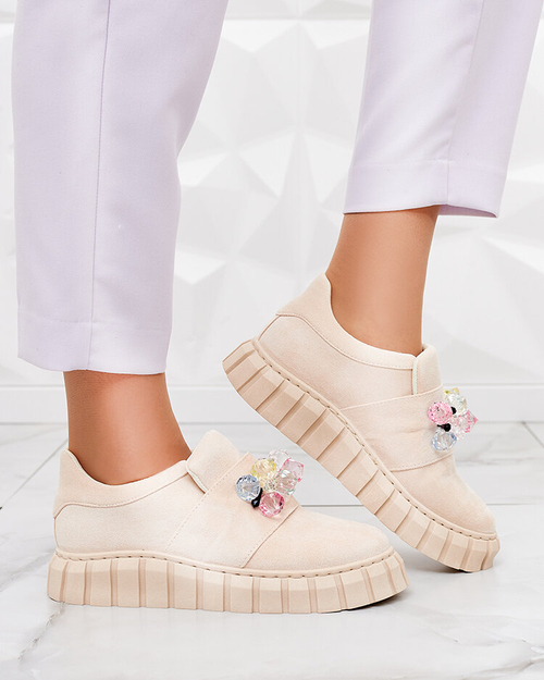 Royalfashion Спортивні напівчеревики з кольоровим камінням Resinello