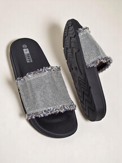 Royalfashion Dámské pantofle na ploché podrážce SparkleWalk