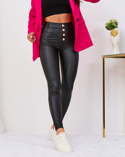 Royalfashion Світло-коричневі жіночі штани з золотими ґудзиками