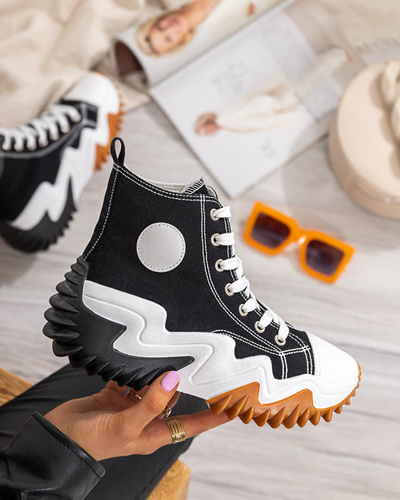 OUTLET Чорне жіноче спортивне взуття a'la снікерси Oqapi - Взуття