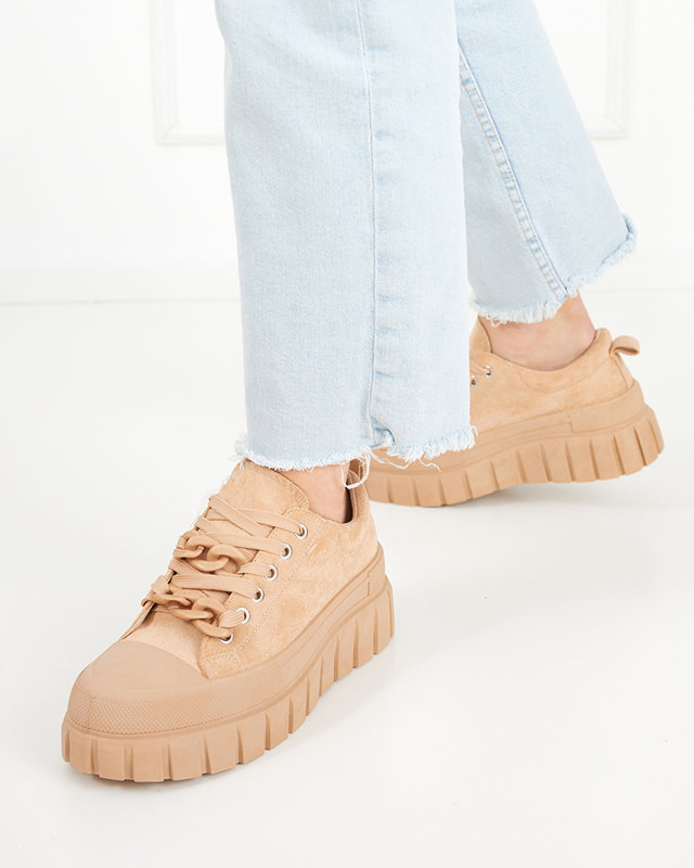 Hnědé dámské vysoké tenisky Mishta - Obuv