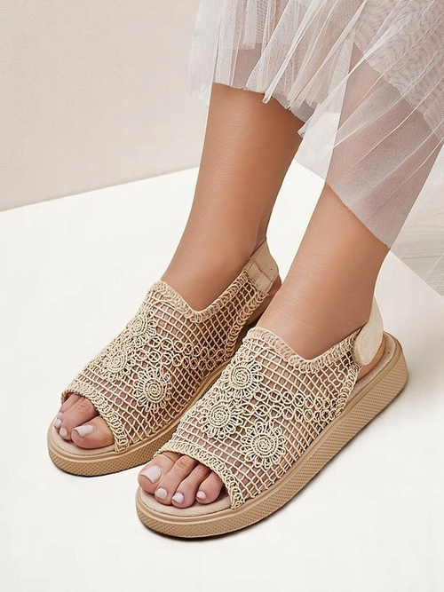 Royalfashion Жіночі ажурні сандалі з верхом Levay