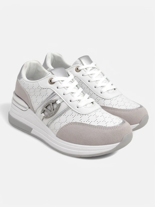 Жіночі снікерси Melania Bianca на танкетці 6 см екошкіра