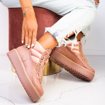 Роживі  ботинки на платформі Almuterin - Взуття