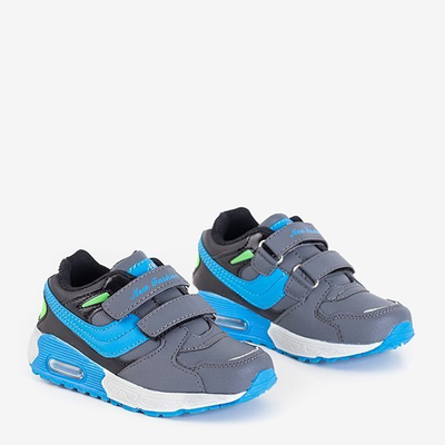 Кросівки для хлопчиків сіро-блакитні Julin - Взуття